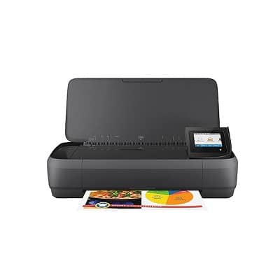 Refurbished Portable Printer with Wireless & Mobile Printing, Works with Alexa color black.