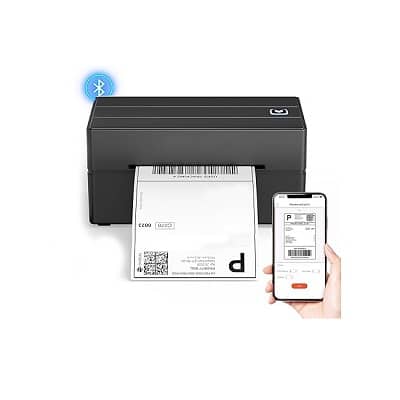 Refurbished Printer Bluetooth Thermal Label Printer, 130B Wireless for Shipping Packages Small Business